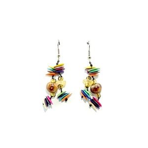 Cantaloupe seed earrings